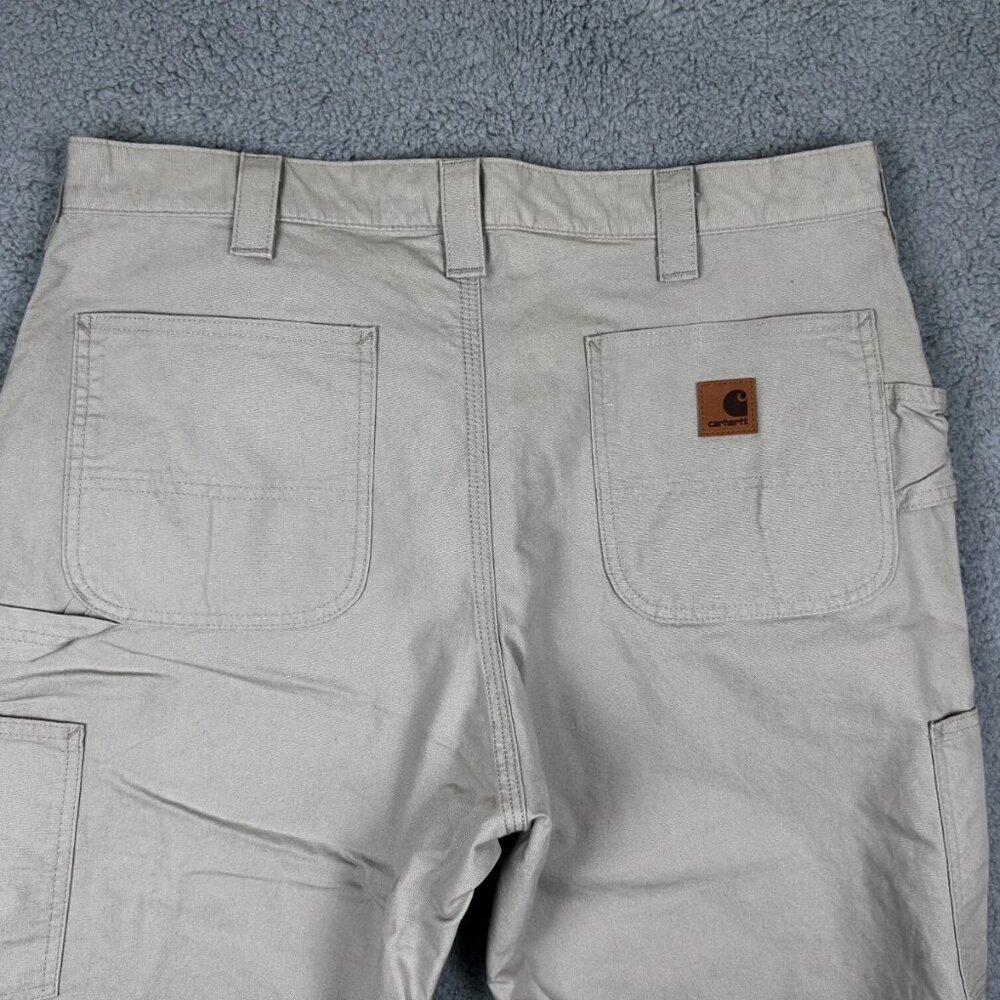 Carhartt Mens Cargo Pants 36x34 Tan Classic Carpenters Canvas Work Casual - Picture 5 of 12